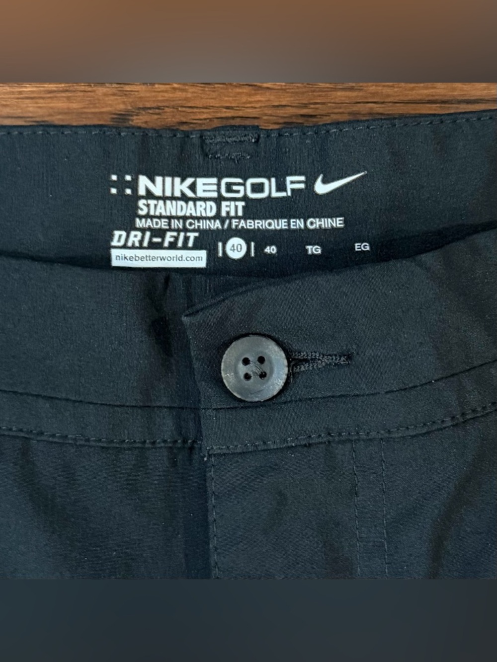 Nike Golf Shorts Mens 40 Black 10" Standard Fit Performance Dri Fit Stretch - Picture 2 of 7